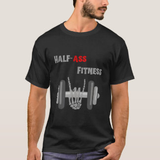 T-shirt Fitness à moitié fait squelette levant