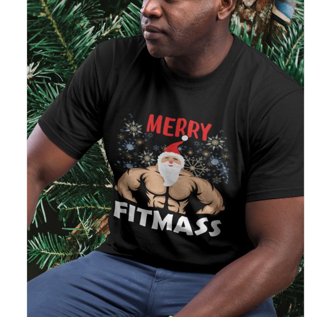 T-shirt Fitness amusant Thème Noël Fitmas Trainer Salle de (Créateur téléchargé)