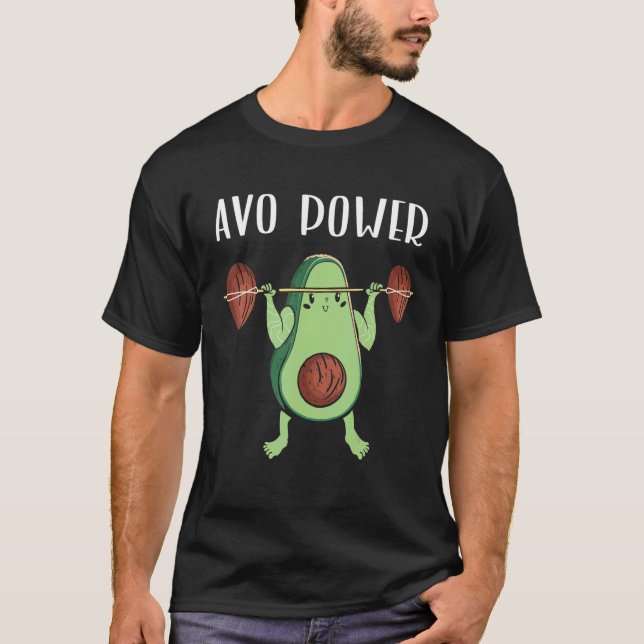 T-shirt Fitness Avocado Gym Workout Vegan Food Cinco De Ma (Devant)