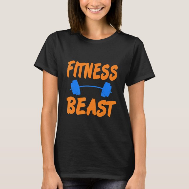 T-shirt Fitness Beast Awesome Retro Fitness Trainer Presen (Devant)