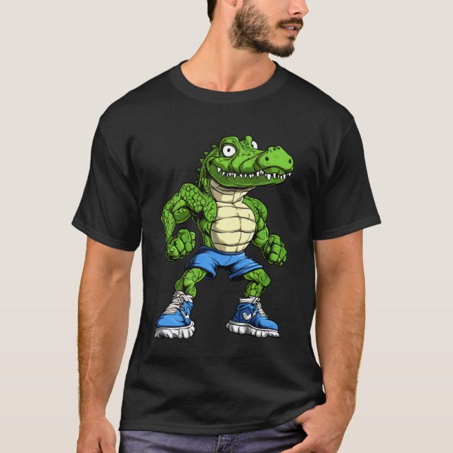 T-shirt Fitness Crocodiles (Devant)
