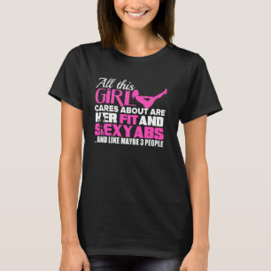 T-shirt Fitness Drôle Pour Les Femmes Toute Cette Fille S'