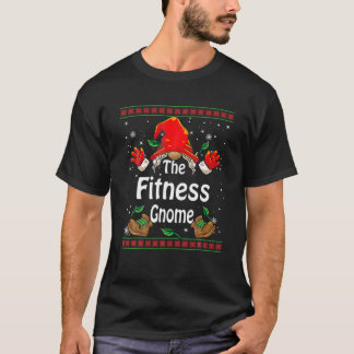 T-shirt Fitness Gnome Buffalo Plaid Matching Famille Chris