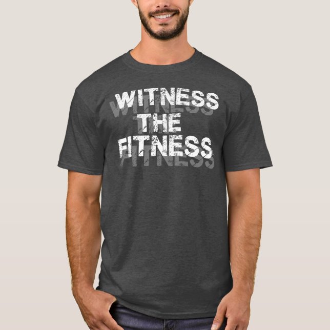 T-shirt Fitness Gym Motivation (Témoin De La Fitness) (Devant)