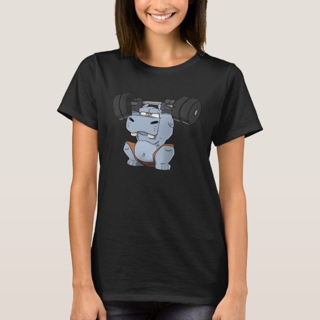 T-shirt Fitness Hippo WOD Squats (Devant)