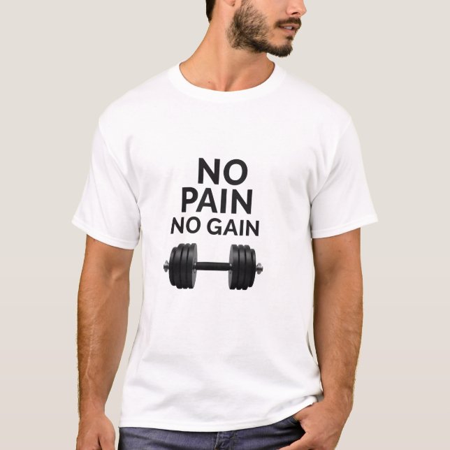 T-Shirt Fitness "PAS DE DOULEUR PAS DE GAIN" (Devant)