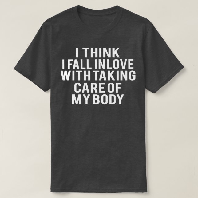 T-shirt Fitness prenant soin de mon corps (Design devant)