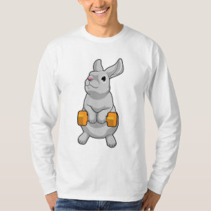 T-shirt Fitness Rabbit Dumbbell