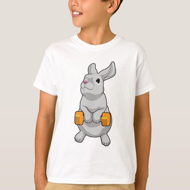 T-shirt Fitness Rabbit Dumbbell (Devant)