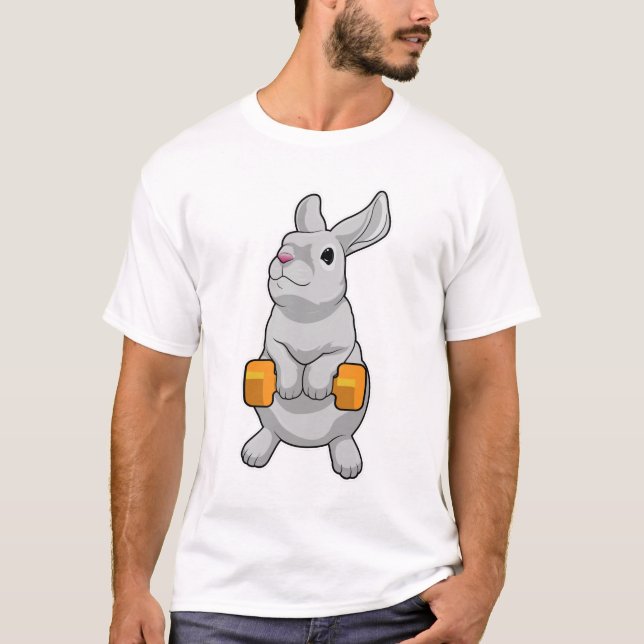 T-shirt Fitness Rabbit Dumbbell (Devant)