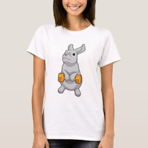 T-shirt Fitness Rabbit Dumbbell