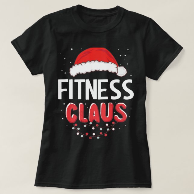 T-shirt Fitness Santa Claus Costume correspondant Noël (Design devant)