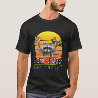 T-shirt Fitness Soulever Manger Vite Déchets Raton Laveur