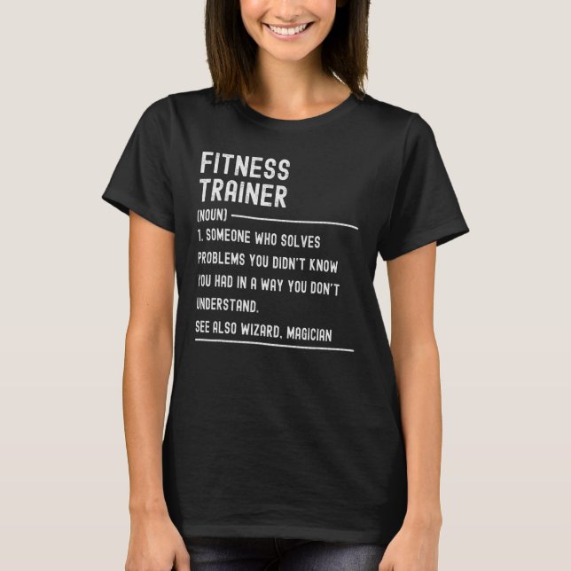 T-shirt Fitness Trainer Définition Chemises Drôle Titre de (Devant)