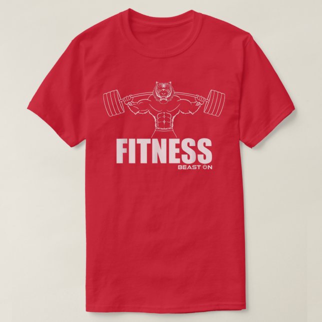 T-shirt FitnessBeast sur TigerGym Motivation Fitness dire (Design devant)