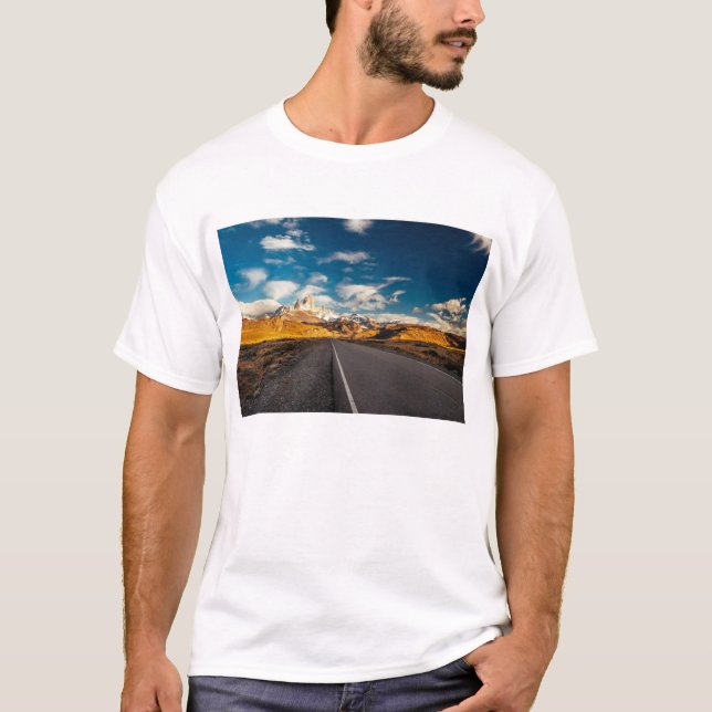 T-shirt Fitz Roy dans la lumière de matin (Devant)