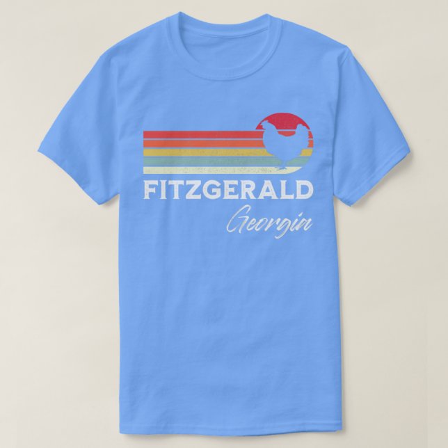 T-shirt Fitzgerald Georgia Retro Chicken Lover Souvenir (Design devant)