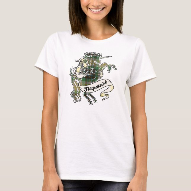 T-shirt Fitzpatrick Tartan Unicorn (Devant)