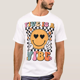 T-shirt Five Est Une Vibe Anniversaire Fête Super Garçons 