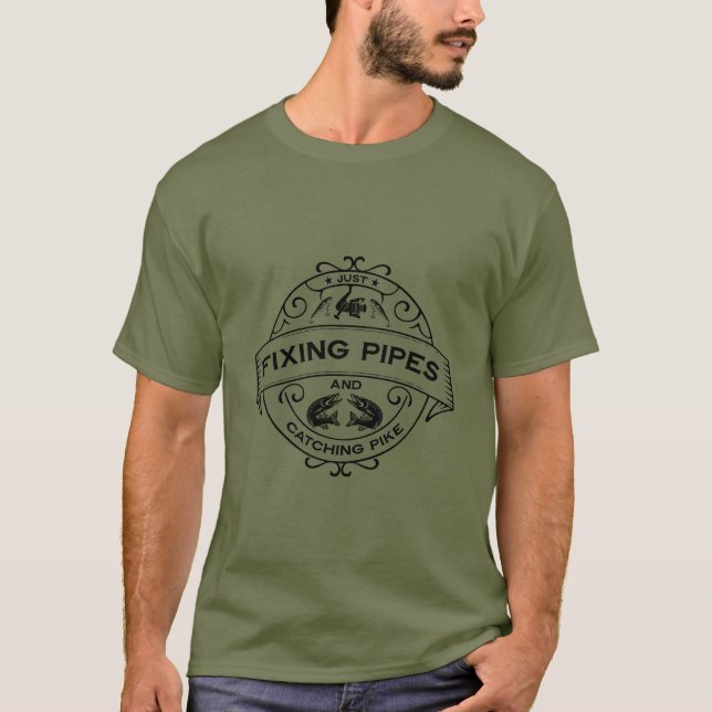 T-shirt Fixation des tuyaux et des brochettes à capter (Devant)