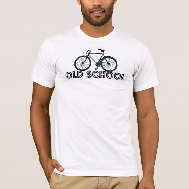 T-shirt fixe de bicyclette de vitesse d'antiquité (Devant)