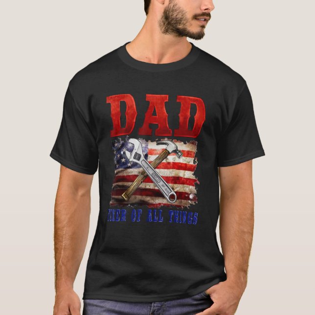 T-shirt Fixer Of All Things  Handyman Mechanic Dad USA Fla (Devant)