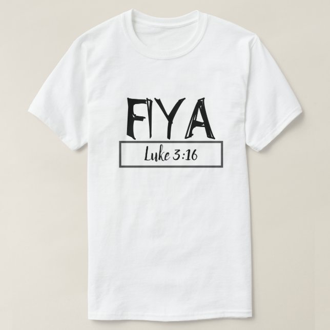 T-shirt Fiya white & black tee (Design devant)