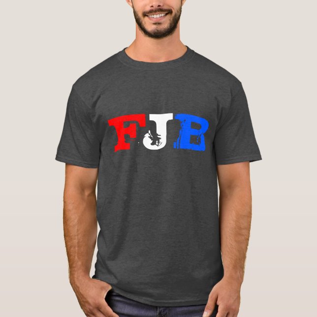 T-shirt FJB Rouge Bleu Bleu (Devant)