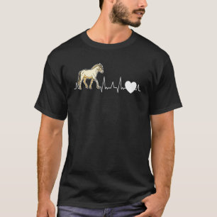 T-shirt Fjord Horse Battement de coeur Fjordi
