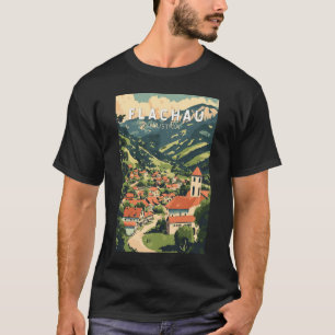 T-shirt Flachau Autriche Illustration Voyage Art Vintage