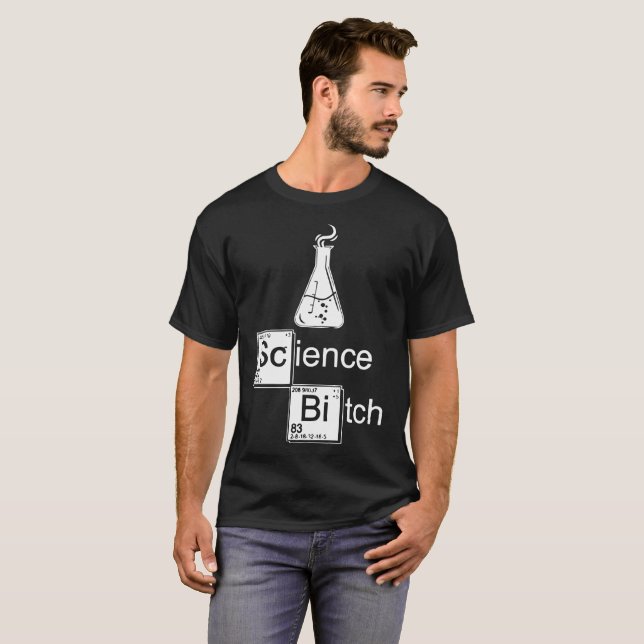 T-shirt Flacon de la Science cassant le mauvais blanc Heis (Devant entier)