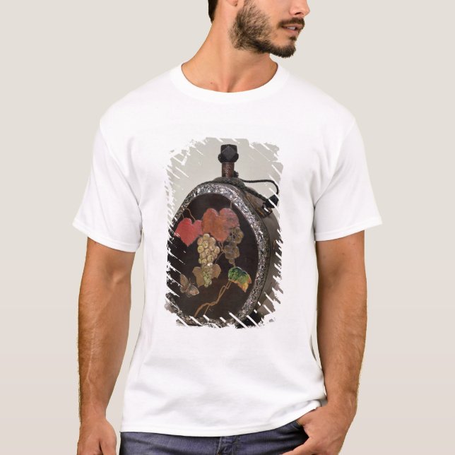 T-shirt Flacon de saké marqueté avec la nacre (Devant)