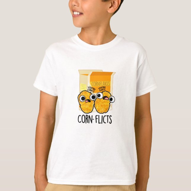 T-shirt Flacons de maïs amusant Flakes Pun (Devant)