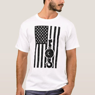 T-shirt FLAG AMÉRICAIN US FLAG Grue Opérateur de remorqu