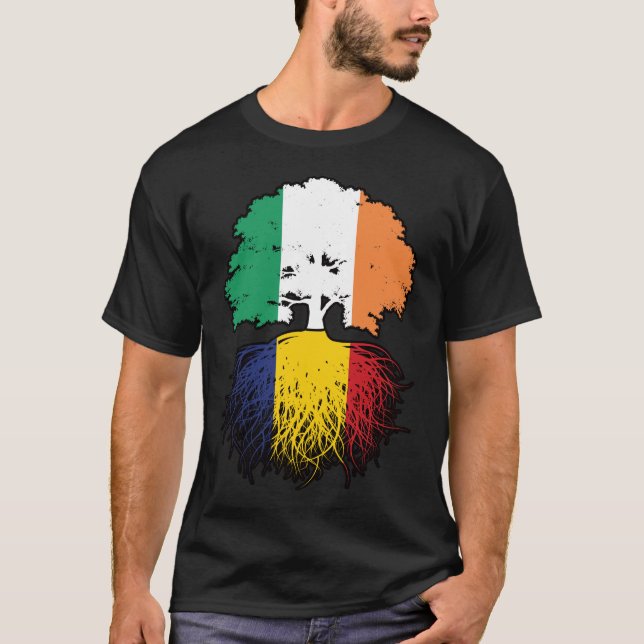 T-shirt Flag de l'Ireland Tree Roots (Devant)