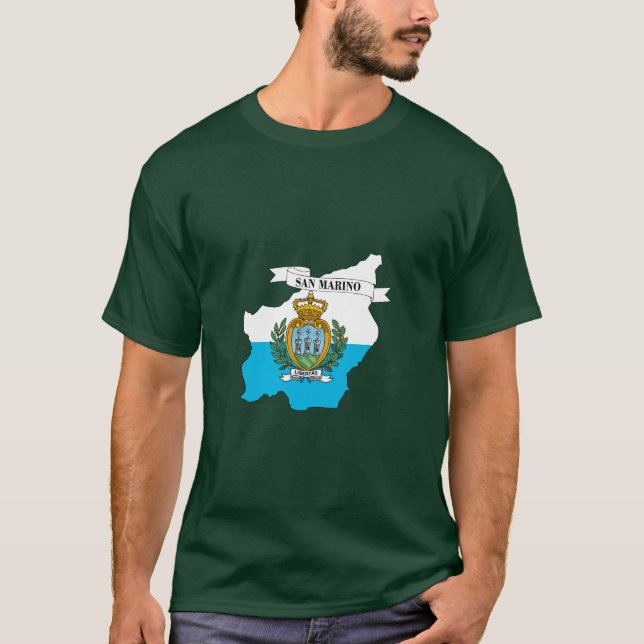T-shirt  Flag map of San Marino (Devant)