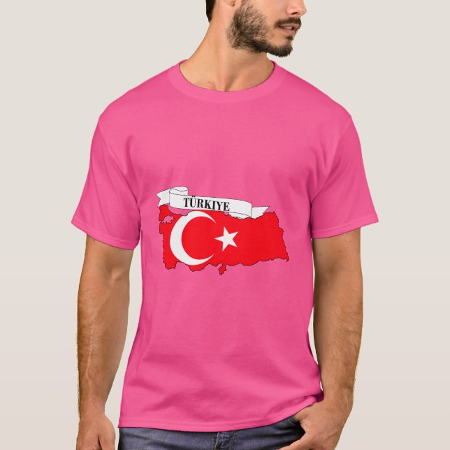 T-shirt Flag map of Turkey (Devant)