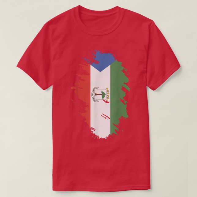 T-shirt Flag of Equatorial Guinea  Tee Tees T  T  (Design devant)
