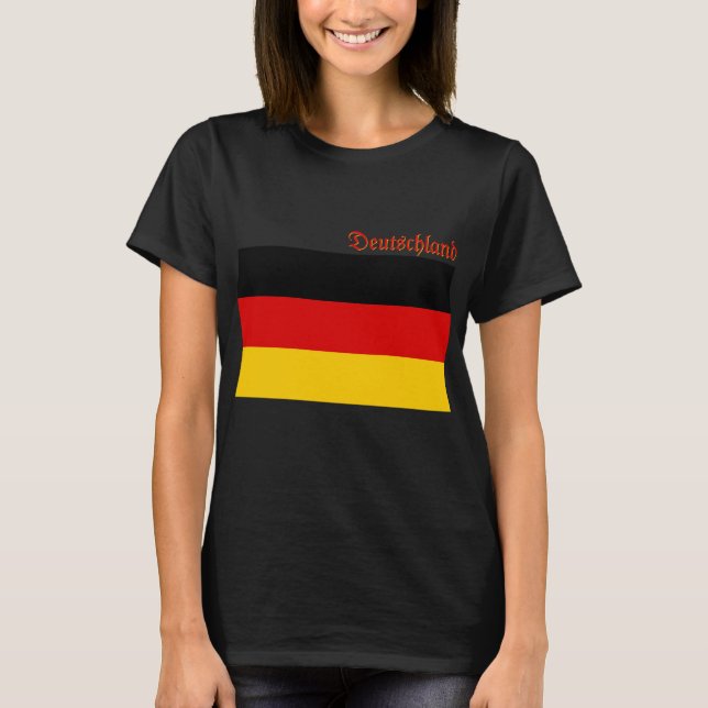 T-shirt Flag of Germany custom-cut  (Devant)