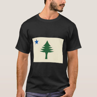 T-shirt Flag Of Maine 1901 Maine State Flag E Tree State