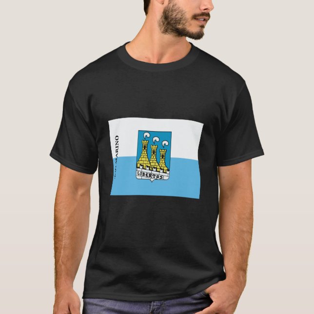 T-shirt Flag of the City of San Marino (Devant)