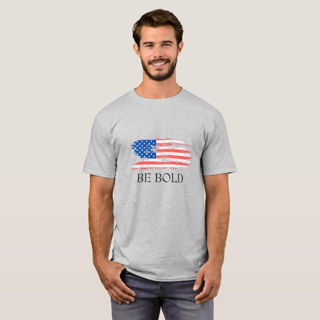 T-SHIRT FLAG SHIRT USA - SOYEZ BOURSIER (Devant entier)