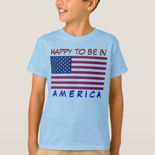 T-shirt FLAG USA, heureux d'être en AMÉRIQUE