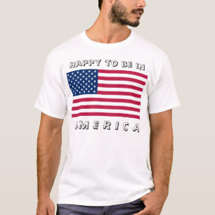 T-shirt FLAG USA, heureux d'être en AMÉRIQUE