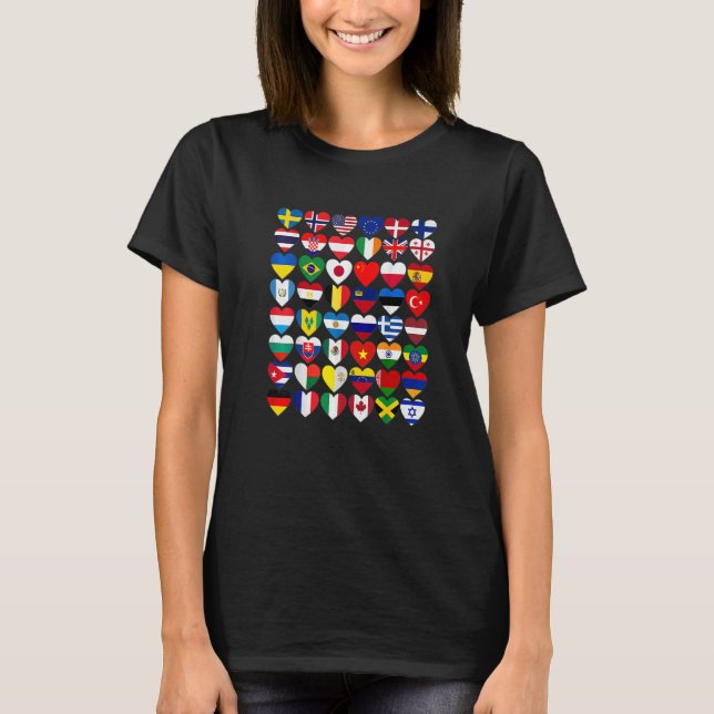T-shirt Flags of the Countries of the World International  (Devant)