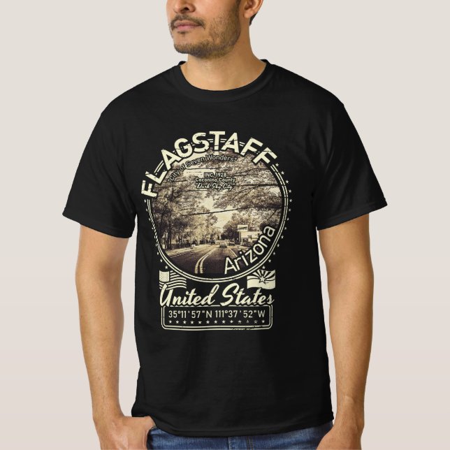 T-SHIRT FLAGSTAFF - ETAT D'ARIZONA (Devant)