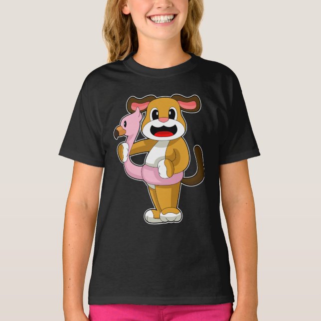 T-shirt Flamant Chien (Devant)