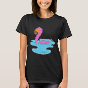 T-shirt Flamant en train de nager