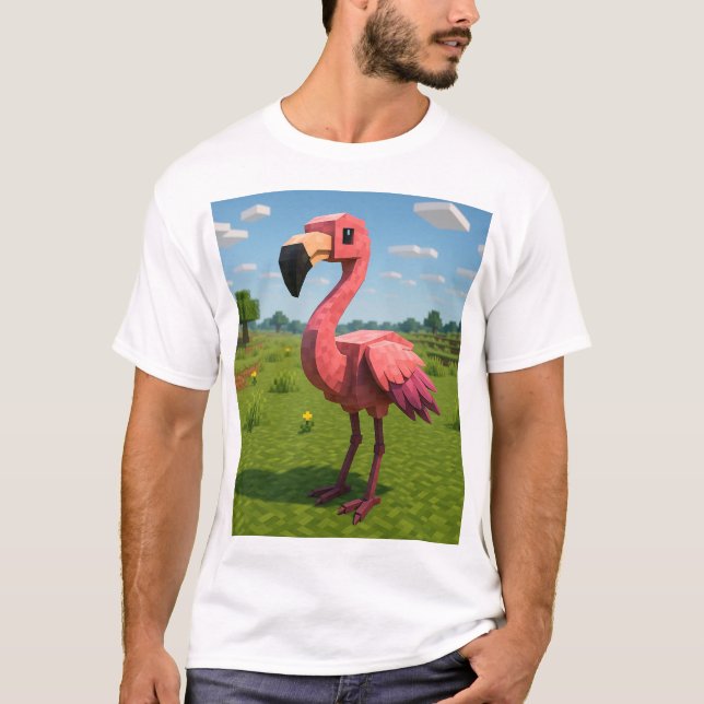 T-shirt Flamant Minecraft  (Devant)