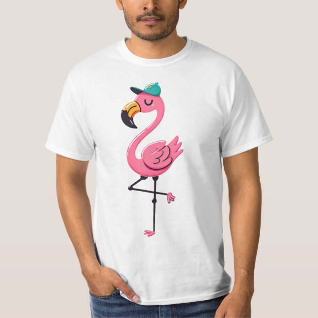 T-SHIRT FLAMANT ROSE 1 (Devant)